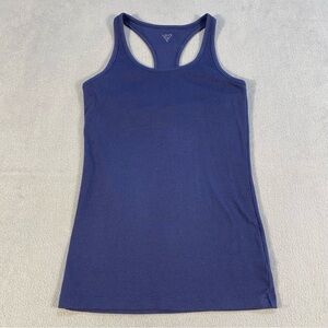 Love by Gap Women's Blue Yoga bra ribbed Tank Top race back, size S